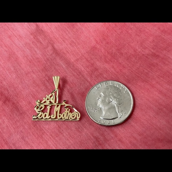 14k Gold God Mother Charm - Picture 6 of 10